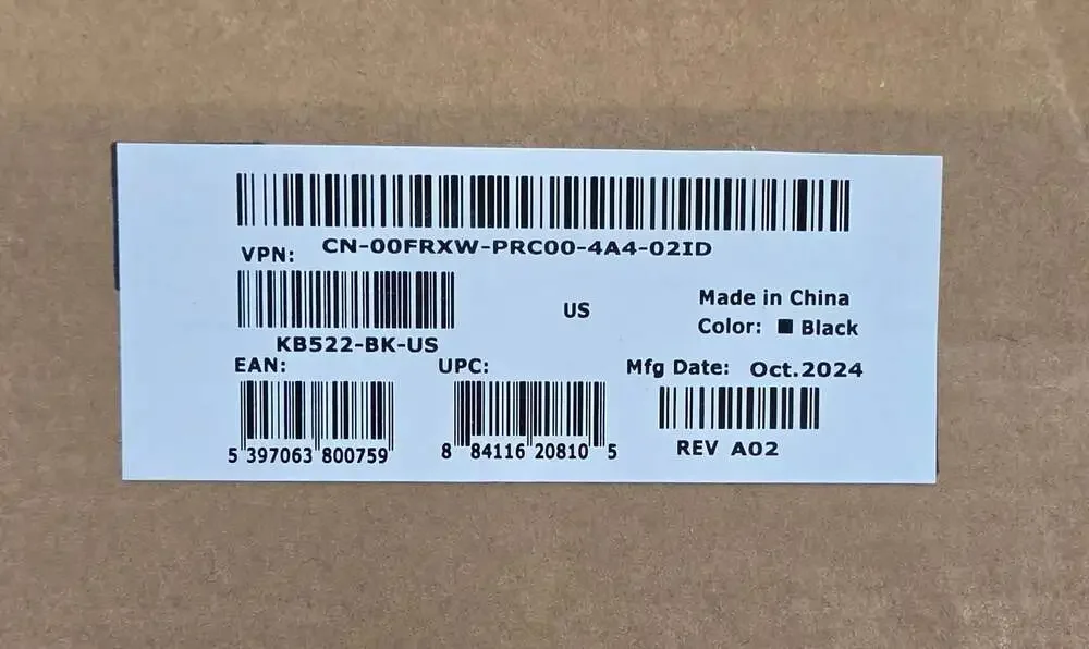 Dell KB522 Business Multimedia Wired Keyboard Black New in Box